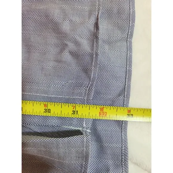 Robert Talbott Carmel 100% Cotton Shirt Mens XL Blue Herringbone Long Sleeve - Picture 10 of 13